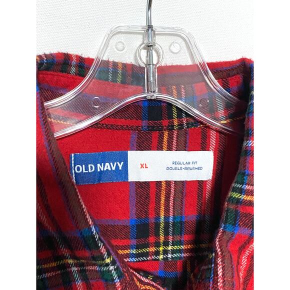 Old Navy Regular Fit Double Brushed Flannel Button Shirt Mens XL Lumberjack Barn - Picture 5 of 7